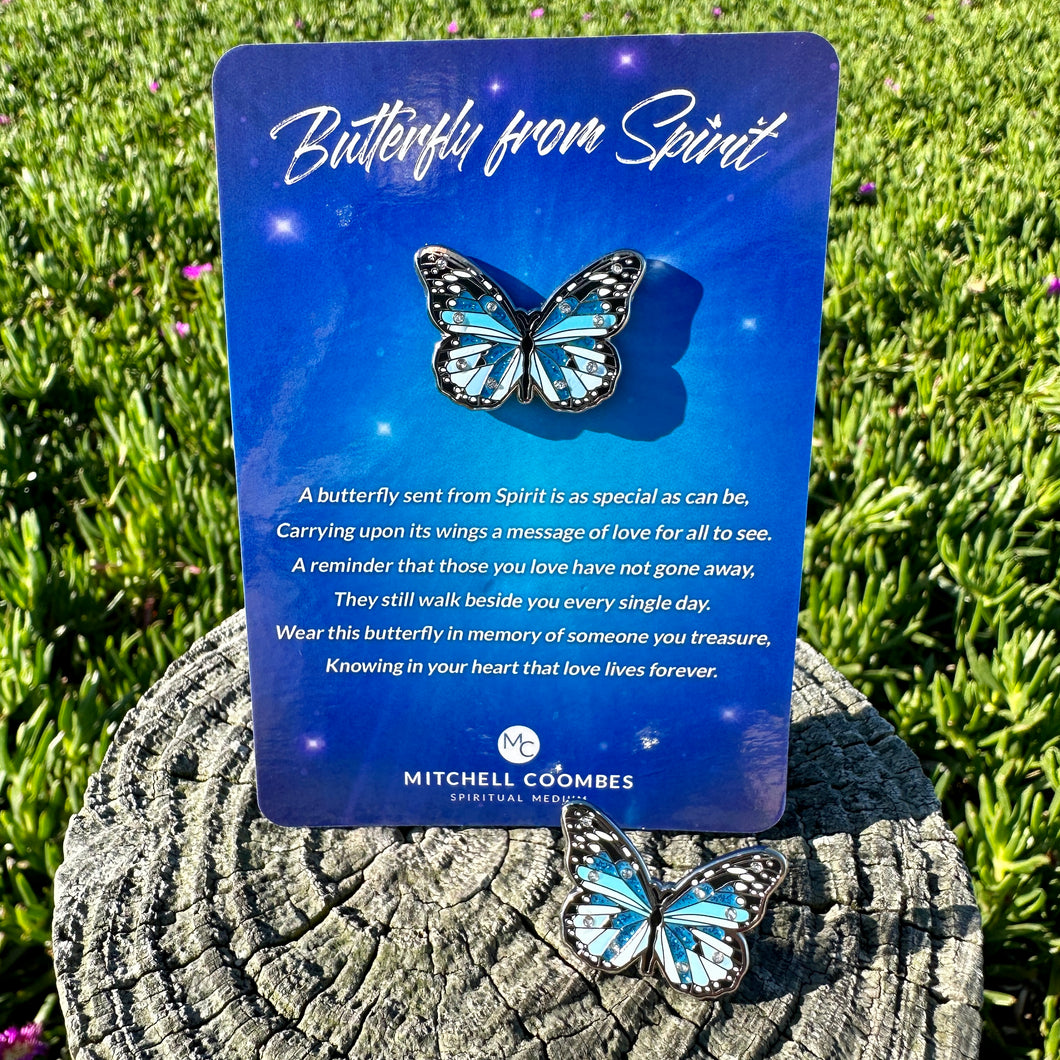 Blue/Silver - Butterfly from Spirit Lapel Pin